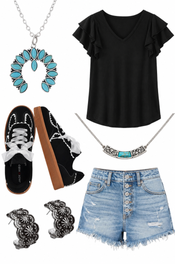 casual western summer outfit