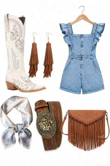 feminine rodeo outfit